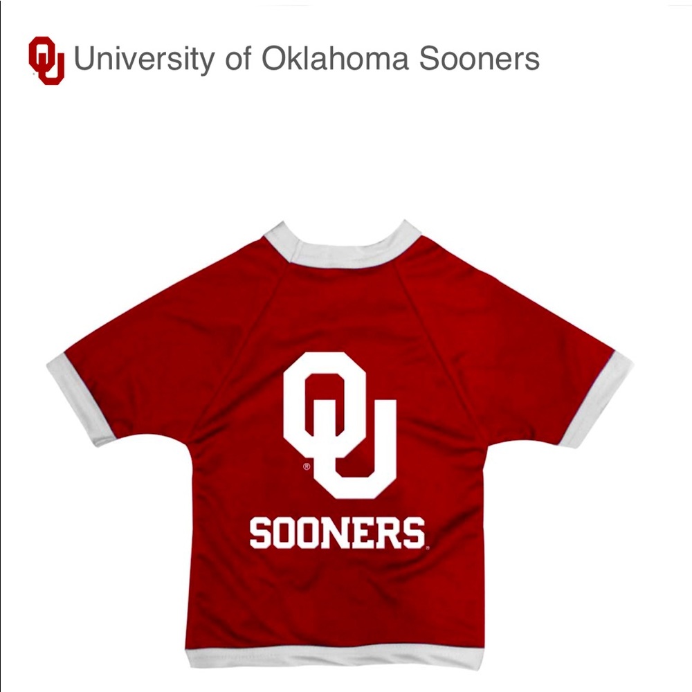 2/$20 University of Oklahoma OU Sooners Athletic Dimple Mesh Dog Jersey - NWT